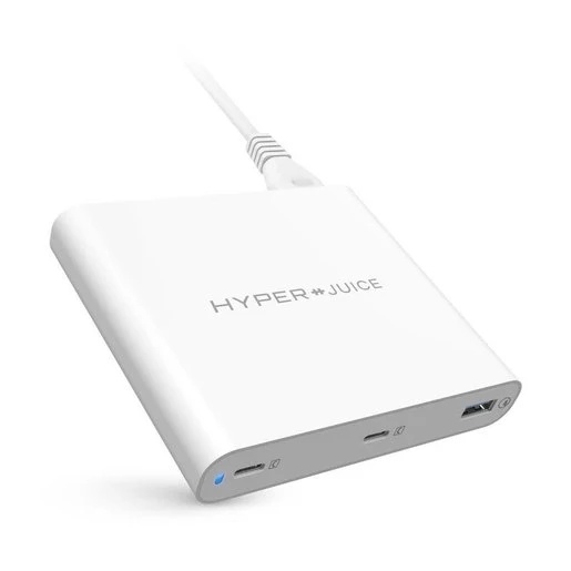 Зарядное устройство для мобильных устройств Hyper HyperJuice 87W Dual USB-C Charger with QC 3.0 USB-A. Порты 2 x USB-C PD 3.0