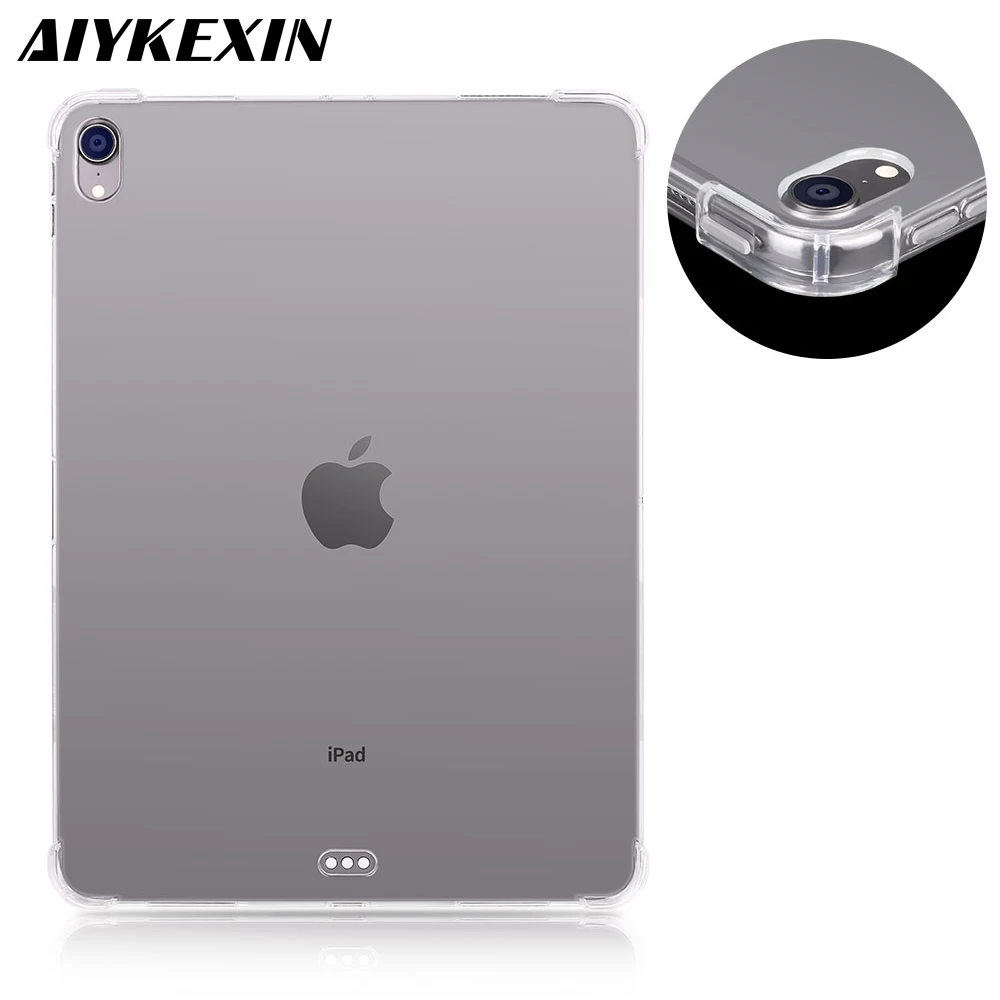 

AIYKEXIN TPU Case Cover for iPad pro11 2018 Silicone case for ipad A1980 Drop Resistance Clear Transaparent Case for ipad pro11