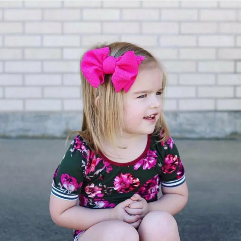 Детская летняя одежда 2019 2 шт./компл. однотонные зажимы для волос с бантом