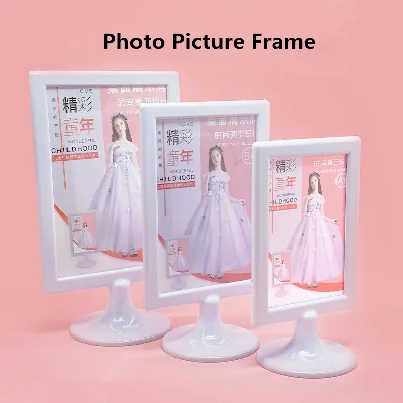 

A4 Anti-broken Plastic Desktop Product Price Sign Card Holder Poster Display Stand Photo Picture Frame Stand