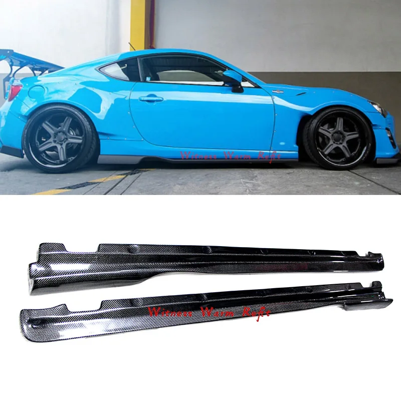 FRP для Subaru BRZ Toyota FT86 GT86 фартук из углеродного волокна боковая юбка комплект кузова
