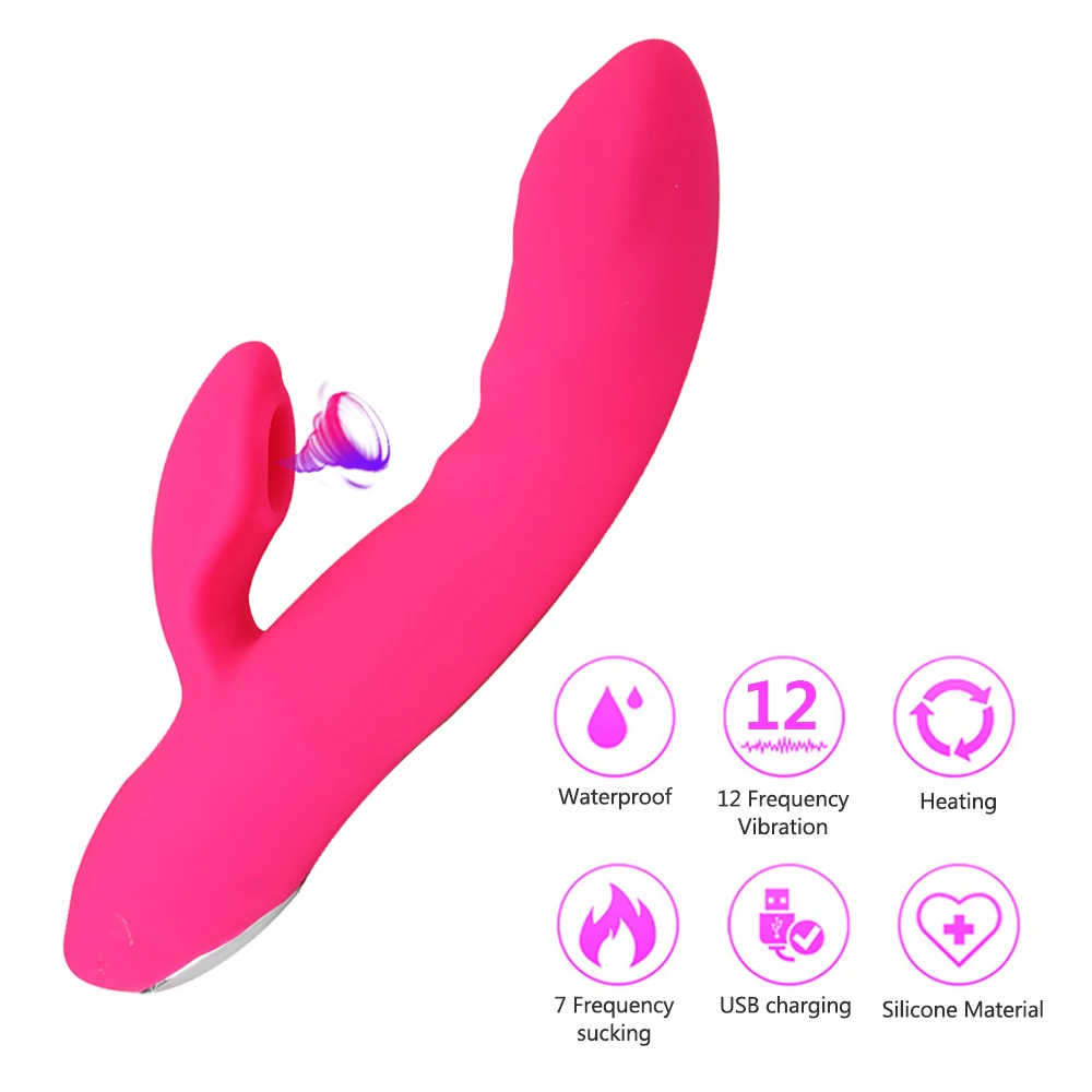 12 Modes Vibration 7 Sucking Vacuum Stimulator AV Rabbit Dildo Vibrator Nipple Sucker Clitoral | Красота и здоровье