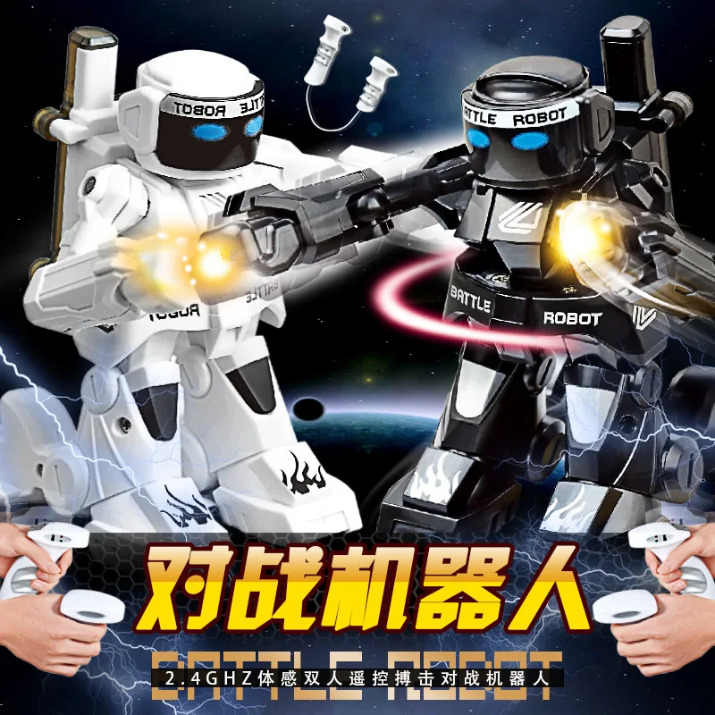 

2.4G Somatosensory Remote Control Battle Robot Toys Double Athletic Boxing Play with Your Partner Robot Models