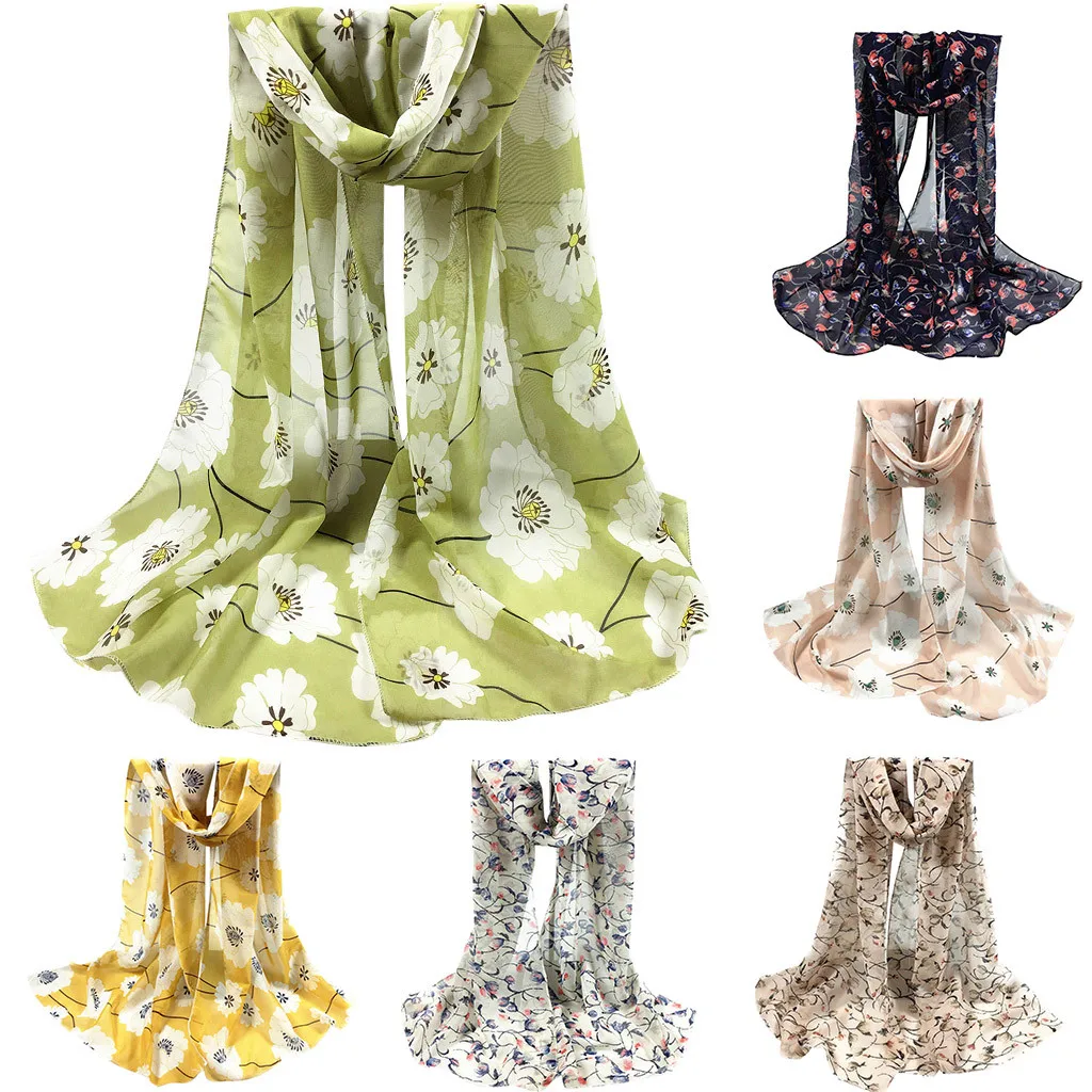 Модный женский шарф и женский цветочный шарф бесконечная обернутая шелковая шаль шарф для поездок зимний шарф#10