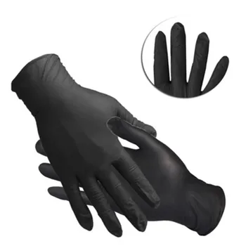 

100/10Pcs Disposable Latex Gloves Universal Cleaning Work Finger Gloves Latex Protective Home Food Beauty For Safety Black glove