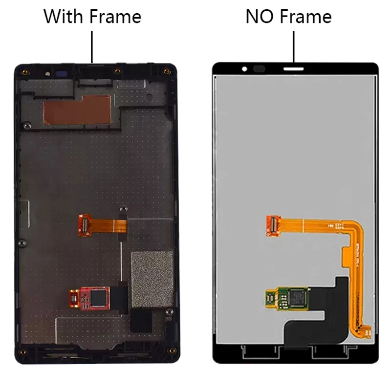 Display LCD Originale Da 4.0 "per Nokia X RM-980 LCD Touch Screen Digizer Assembly Con Sostuzione Del Telaio Per Schermo NOKIA X A110