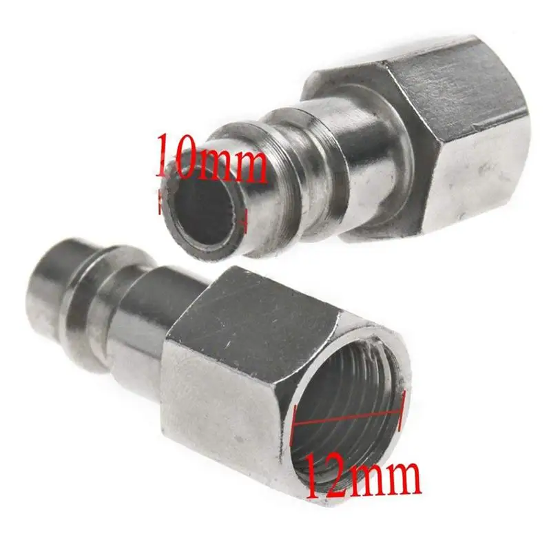 10 PCs Euro Hose Fitting Male Female Quick Release Air Line Hose Couplings Fitting 1/4 inch BSP Connector