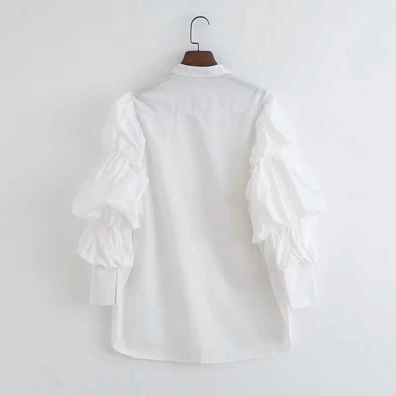Boho Винтажное с рукавами-фонариками Длинная блузка женская рубашка летние топы Женская Корейская одежда повседневные Большие размеры женские топы, блузы