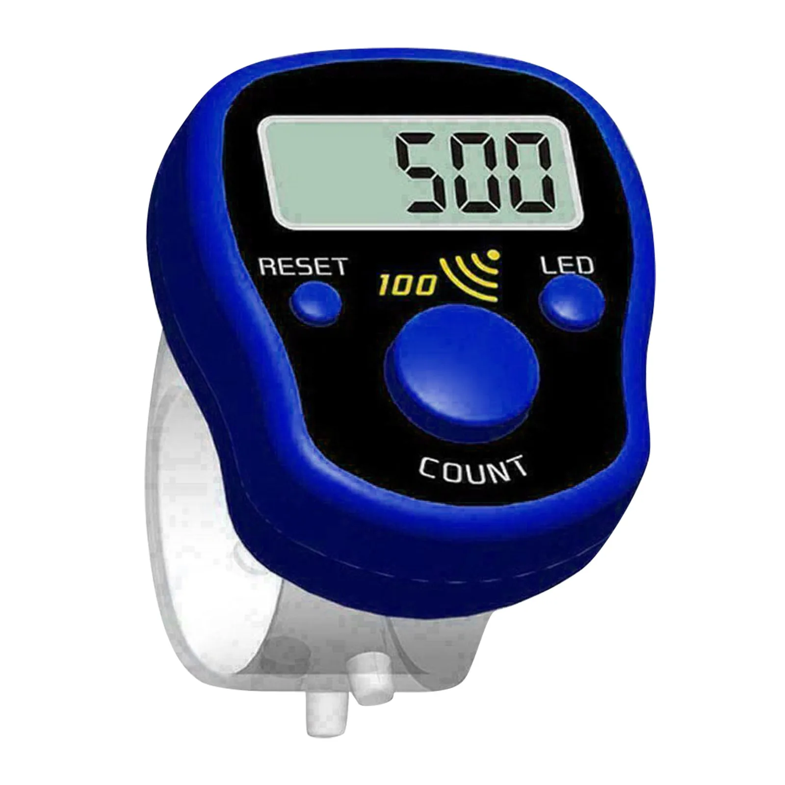 Hand Tally Counter Electronic Counter Stitch Marker Row Hand Tally Finger Counter LCD Electric Digital Display with Light for Sewing Knitting