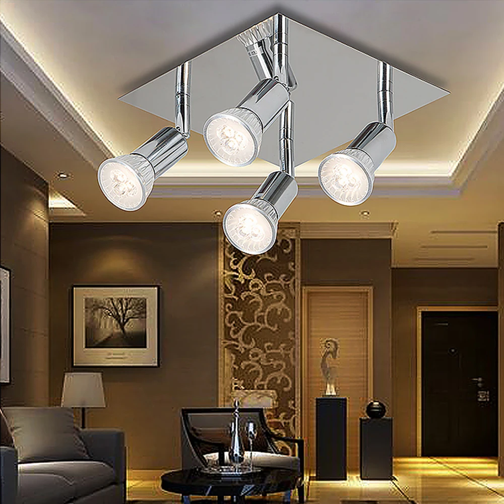 

GU10 Ceiling Light Lamp Modern GU10 Lights Rotatable Ceiling Spotlights Lighting Lamps for Bedroom Living Room 1/2/4 Lights 1pc