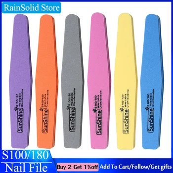 

Nail Files 60Pcs/Lot 100/180 Durable Buffing Grit Sanding Buffer Polishing File Nail Tool Wooden Nail Manicure Files Sandpaper