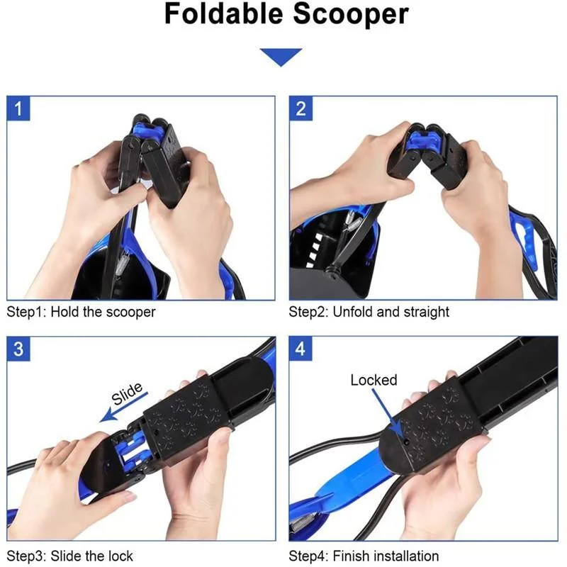 Pet Dog Long Handle Pet Pooper Scooper Dog Cat Waste Picker Jaw Poop Scoop Pick Up Clean Waste Cleaning Tools Supplies