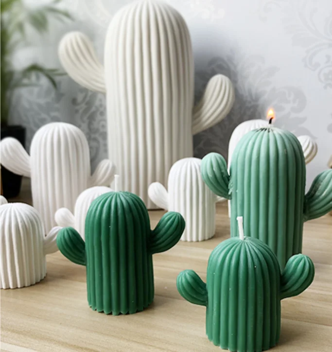 Cute Cactus Candle Mold Silicone Mold Aromatherapy Plaster Handmade