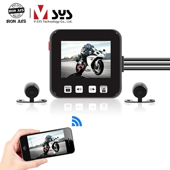 

SYS VSYS M6 WiFi Dual Motorcycle Camera Recorder Dash Cam Front 1080P+720P Rear Waterproof Lens Motorbike DVR (Remote/GPS)