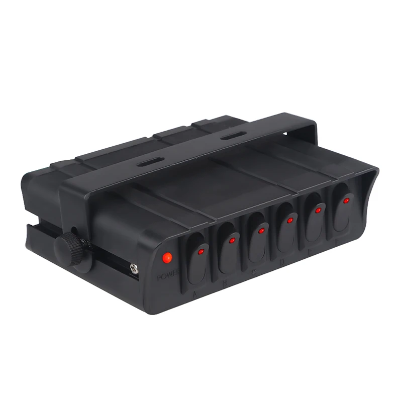 

4 6 Gang On/Off Rocker Switch Box 60Amp 12V SPST Boat Yacht Truck Car Rocker Switch Panel Marine With Led Indicator light