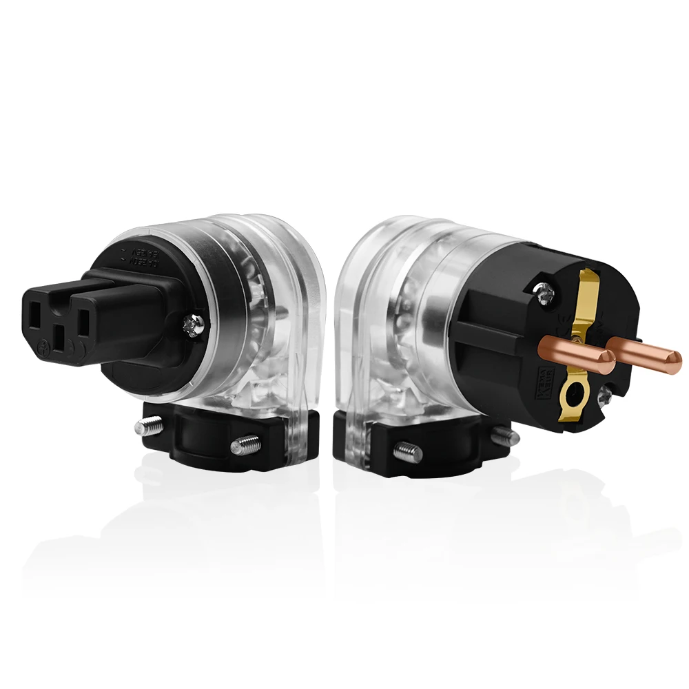 Ataudio em Forma de l Tomada de Alimentação de Alta Conector de Alimentação da ue + Conector Qualidade Fêmea um Par Iec - Image 2