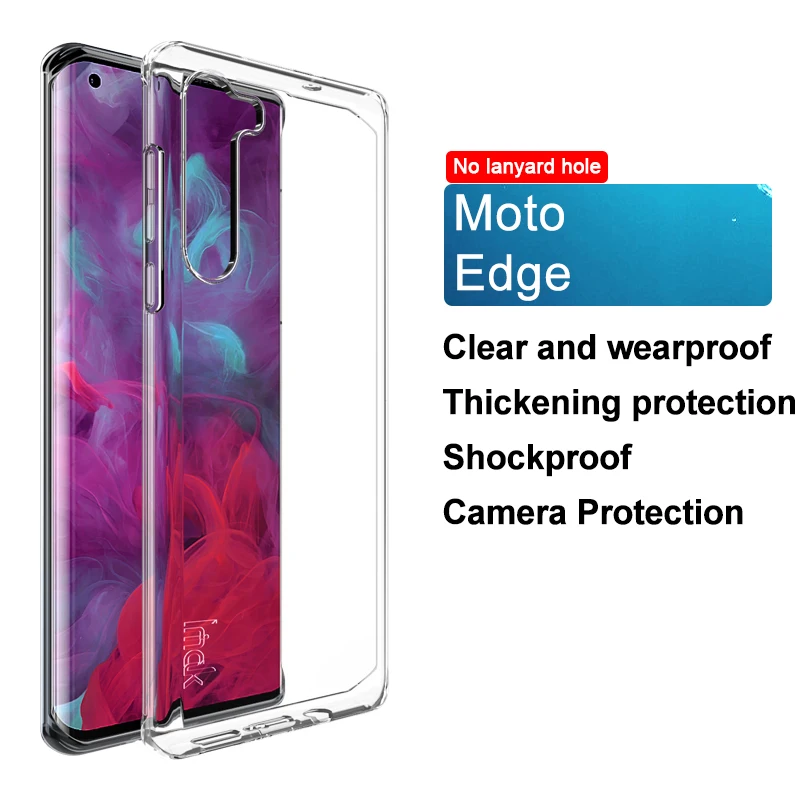 Прозрачная задняя крышка Imak из ТПУ для Moto Edge мягкий силиконовый чехол толщиной 1 3