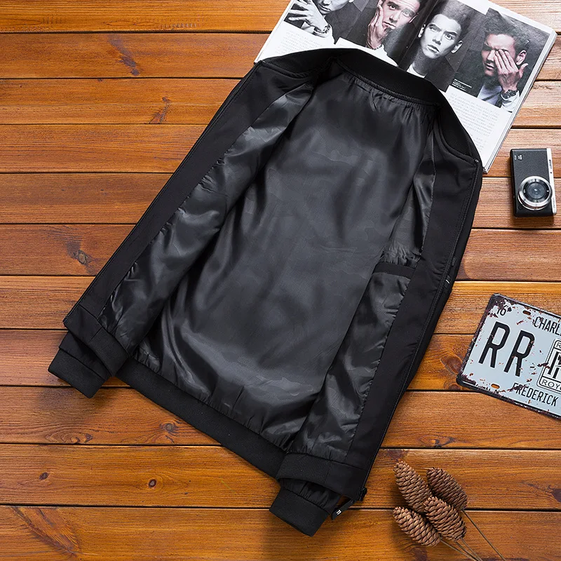 Spring And Autumn New Products Men'S Wear Casual Jacket Men's Youth Long Sleeve Stand Collar Baseball Shirt-Style Coat Fash