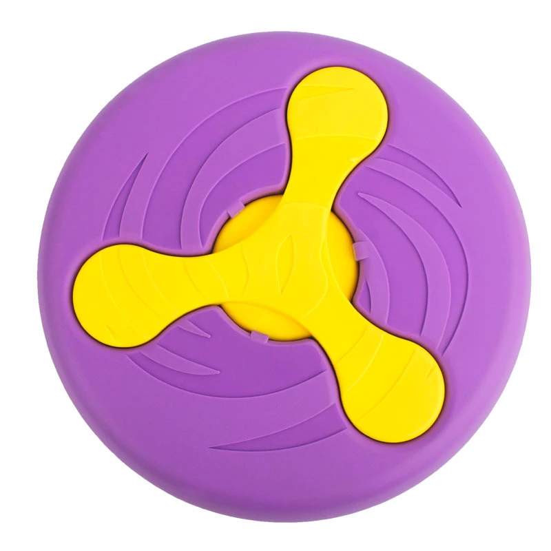 Dog Flying Discs Toy Eco Friendly Soft Rubber Floatable UFO Resistant Bite Chew Disk Puppy