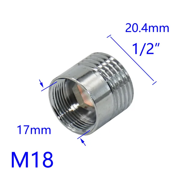 Sárgaréz 1/2 " - M16 M18 M24 M28 Szál Csatlakozó Hím Nőstény Pezsgő Víztisztító Csaptelep Rézszerelvények Ezüst Bevonás - Image 3