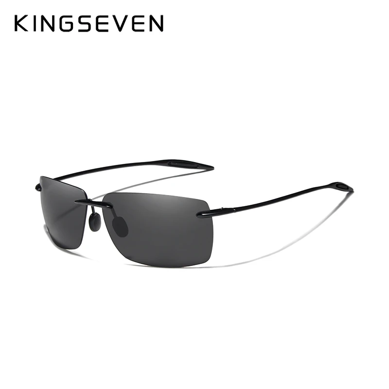 KINGSEVEN, брендовые поляризационные солнцезащитные очки, мужские, модные, без оправы, линзы, для вождения, квадратные, солнцезащитные очки для мужчин и женщин, TR90, очки Zonnebril