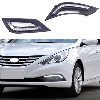 

For Hyundai I45 Sonata 2011~2014 LED DRL12V Daytime Running Lights Driving Fog Lamp Yellow Signal Controller Wiring Relay