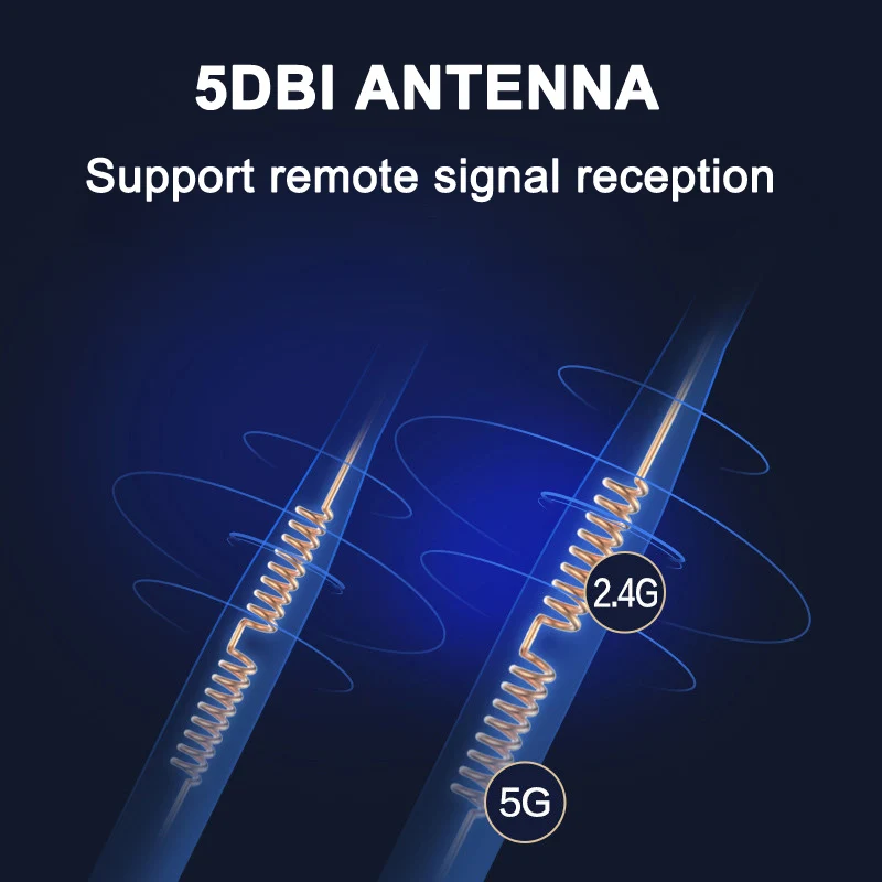 1200 Мбит/с Wifi приемник беспроводной USB WLAN адаптер двухдиапазонная антенна 2,4/5,8 ГГц для ПК FKU66