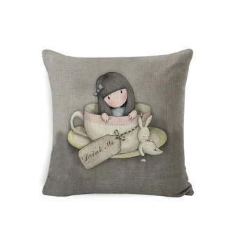 

45 * 45cm Cute Little Girl Pillowcase Picture Color 1 Pack
