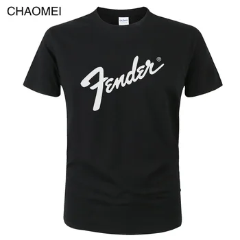 

100% Cotton Fender T Shirt Men Women 2019 Summer Short Sleeve Print T-shirt Harajuku Hip Hop Tops Cool Tees Brand Clothes C121
