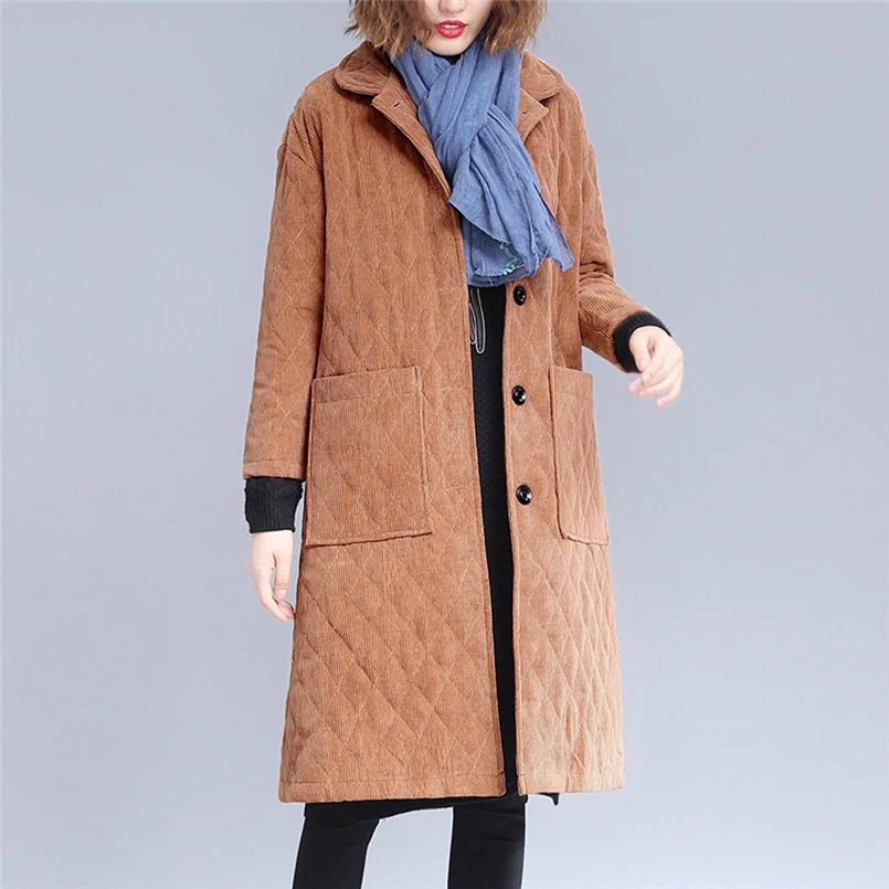 winter coat women Женская теплая куртка, модный вельветовый Зимний лыжный костюм с бархатной подкладкой для женщин, теплое пальто с длинными рукавами и воротником для ночной кровати 20N5 - Цвет: winter coat women