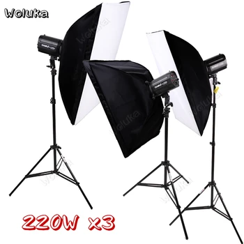 

3 Set 220W Flash Stand Softbox Light Stand Kit Photo Studio Lighting Kit For Product Photography Clothing Shooting CD05 T10