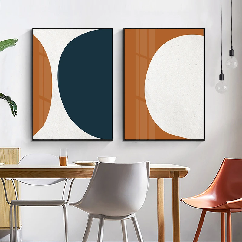 

Scandinavia Geometric Abstract Canvas Painting POP Wall Art Picture Interior Posters and Prints Gallery Living Room Home Decor