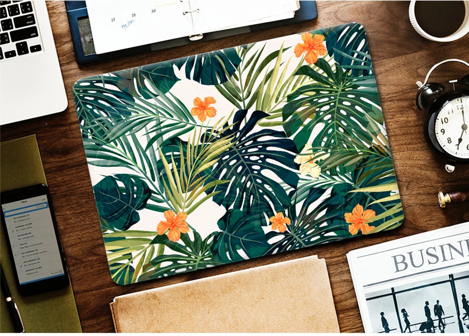 mtt caso do portátil para macbook pro com barra de toque id plantas tropicais capa para macbook ar polegada funda