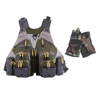 

Multi Pocket Mesh Vest Photography Hunting Waistcoat 3 Finger Cutout Glove