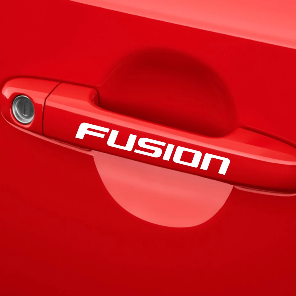 

4PCS/Set Sport Car Graphical Vinyl Door Handle Stickers For Ford Fusion Auto Decor Reflective Trim Handle PVC Decals Accessories