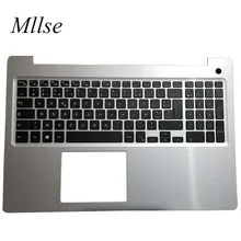 Новая клавиатура с подсветкой для ноутбука США для DELL INSPIRON 15-5000 5570 5575 серебристый верхний чехол для рук 0YKN1Y YKN1Y 0M1FJK