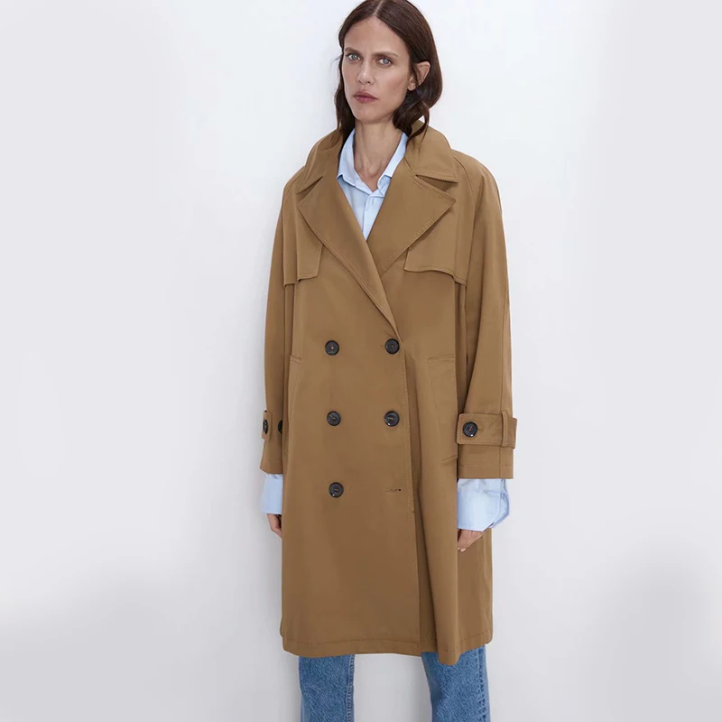 ZA Тренч пальто s для женщин винтажное Женское пальто ветровки осеннее пальто плащ манто с поясом