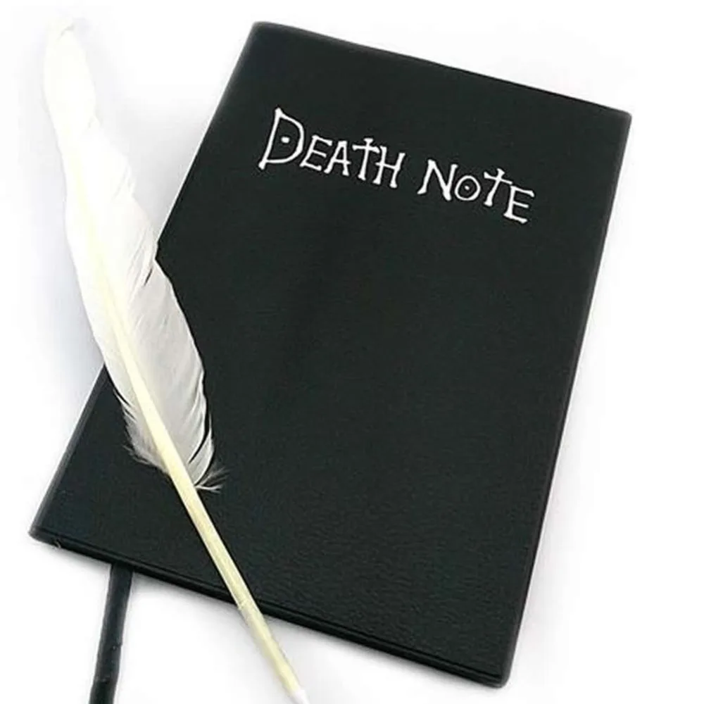 Anime Cartoon Death Note Action Figure Stampato Death Note L Cosplay Notebook & Feather Pen Book Diario Di Scrittura Libro Giornaliero