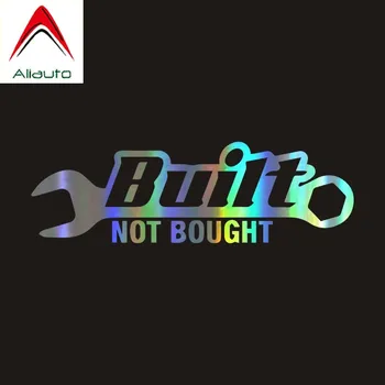 

Aliauto Personality Laser Car Sticker Built Not Bought Automobiles Motorcycles Accessories Reflective JDM PVC Decal,20cm*6cm