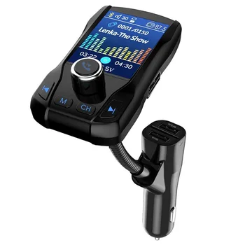 

Multi-function Dual USB Car Fast Charger Color Screen Bluetooth Kit Transmissor FM Wireless Car MP3 Audio Adapter -