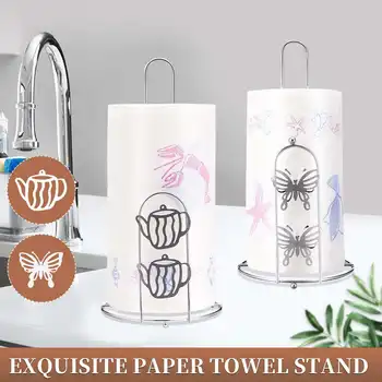 

Stainless Steel Kitchen Table Roll Paper Towel Holder Stand Rack Organizer Storage Shelf Paper Holders Kitchen Bathroom Hardware