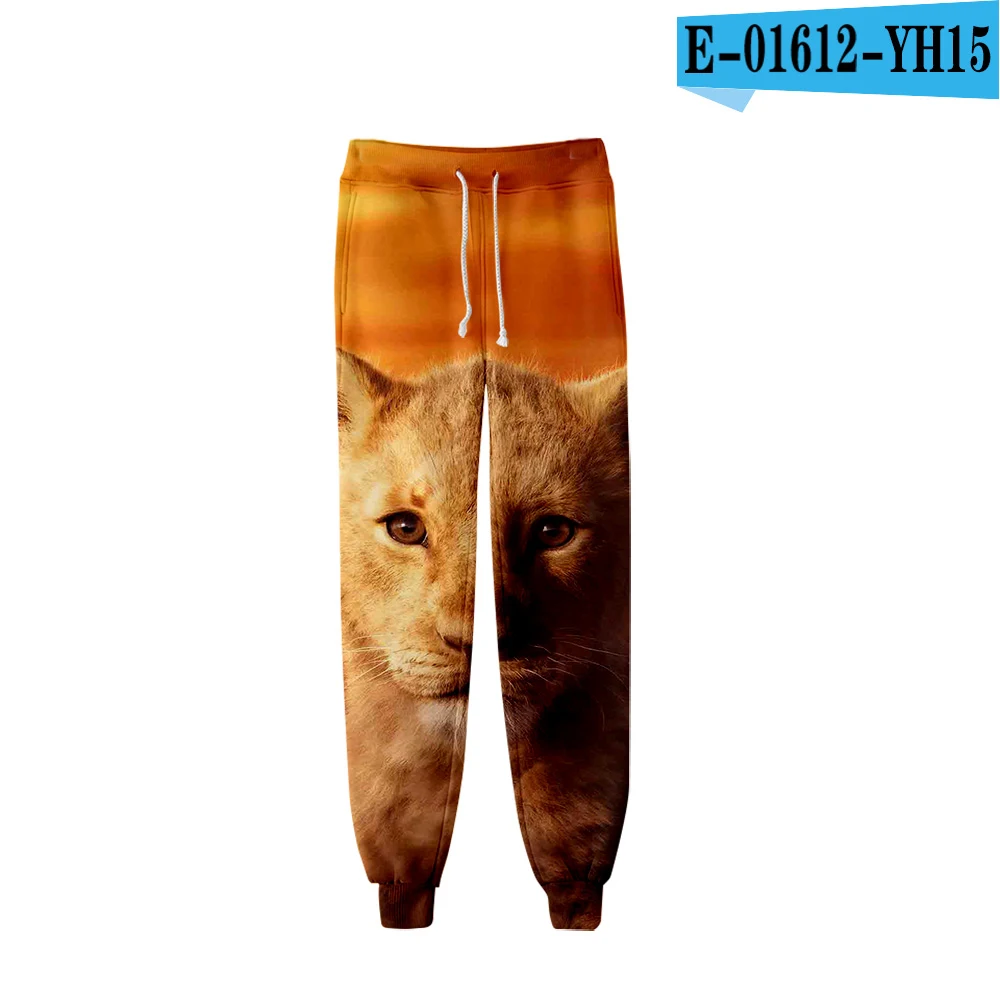 3 King Lion/женские штаны для бега с рисунком из мультфильма, модные штаны в стиле хип-хоп для мужчин и женщин, Длинные свободные брюки, спортивные 3D штаны для фитнеса, спортивные штаны 4XL kpop - Цвет: 3