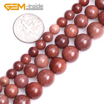 

Natural Dark Red African Blood Jasper Stone Semi Precious Round Loose Beads For Jewelry Making DIY 15" Wholesale 6mm-10mm New