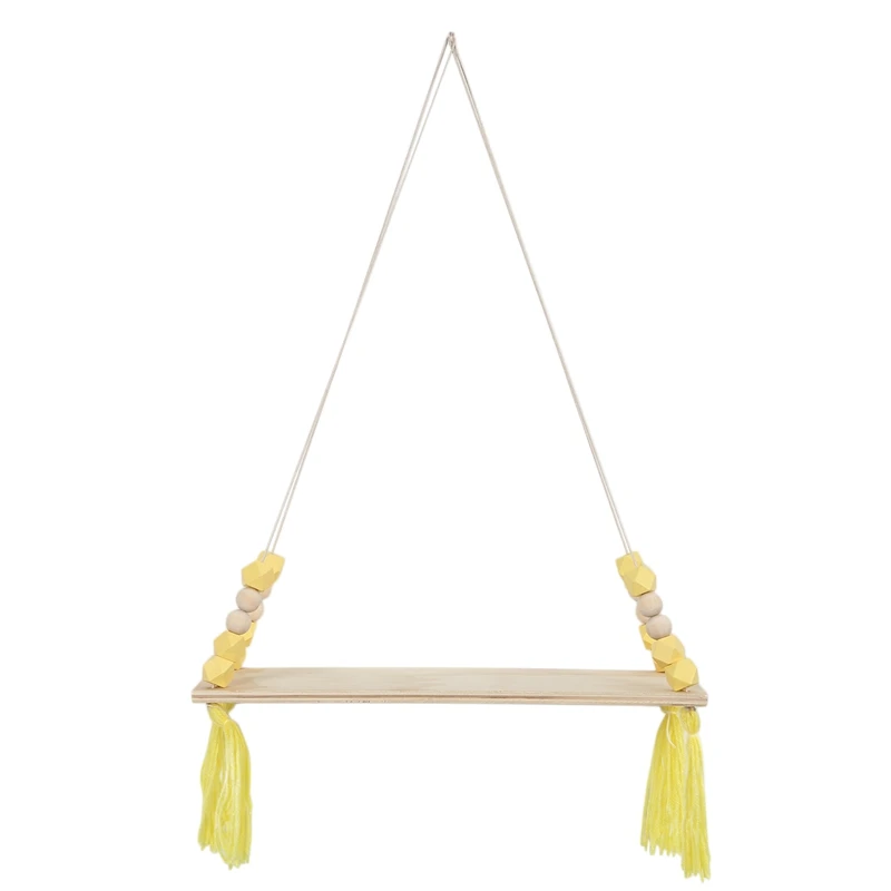 

Nordic Children'S Decorative Tassel Storage Rack Wall Hanging Wooden Toy Model Baby Kid Room Decoration
