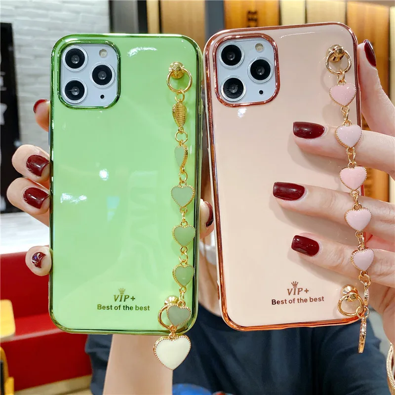 Мягкая задняя крышка Симпатичные чехлы для iPhone 12 11 Pro Max X XS XR 7 8 Plus SE 2020 браслет с