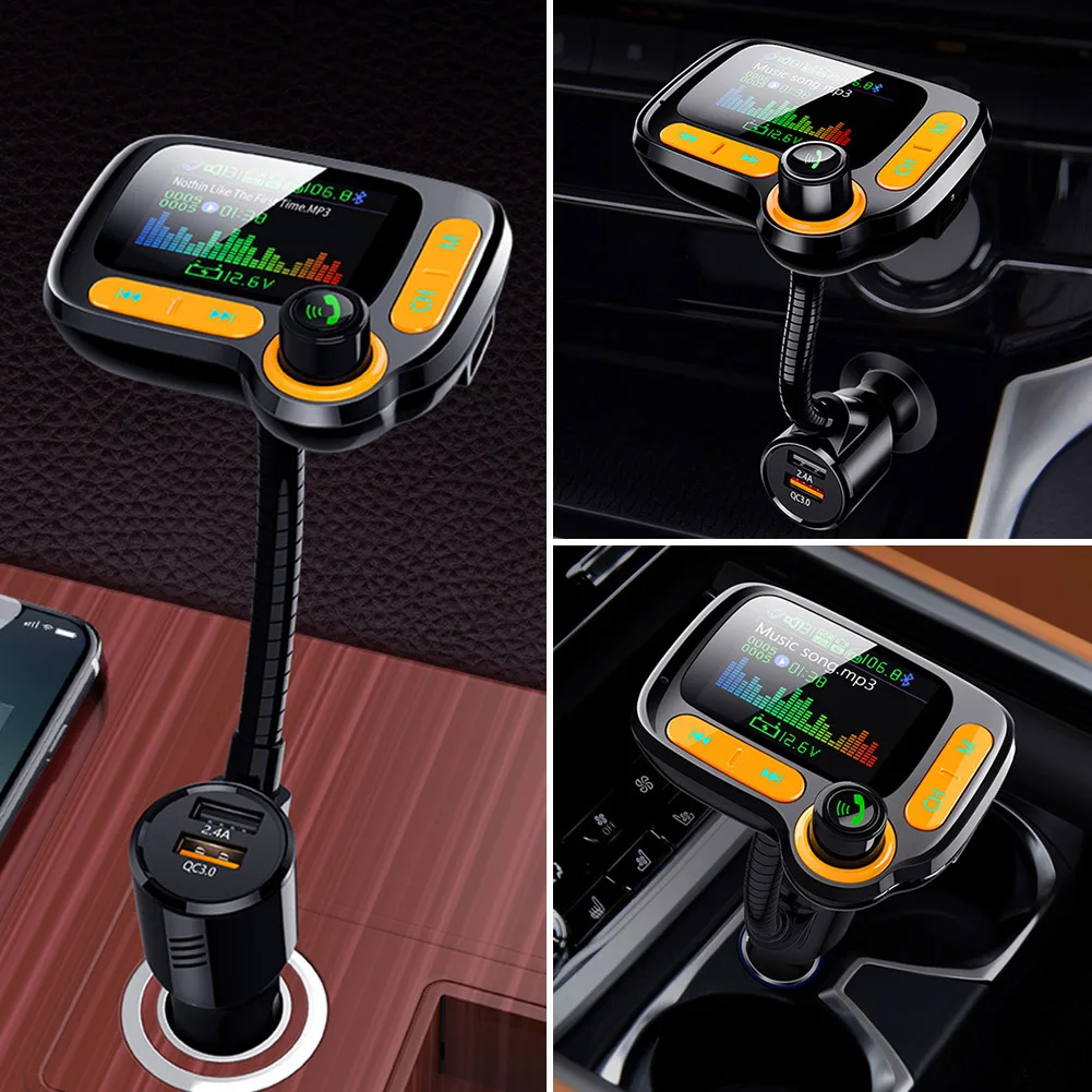 Electronics Dual USB Charger Music Wireless Bluetooth Media Multifunctional Aux Audio FM Transmitter Car MP3 Player Modulator
