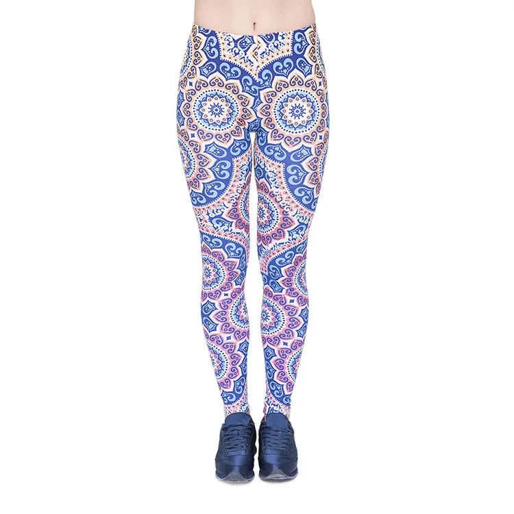 Long Pant 3 Мандала бирюзовые штаны для йоги с 3D принтом, леггинсы для занятий спортом, для женщин, для фитнеса, эластичные штаны для тренировок, бега, Mallas Deporte Mujers - Цвет: Long Pant 3