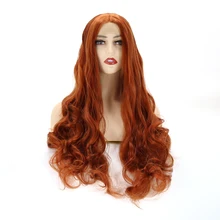 Зигзаг длинные волнистые синтетические парики на кружеве для черных женщин коричневый объемная волна термостойкие волокна волос Косплей парик средняя часть