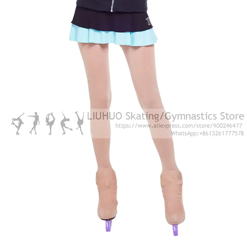 Ice Figure Skating Socks Girls Women Nude Color Quality Roler Skates Ballet Ballroom Tights Child KidsSkiing Skating Tights