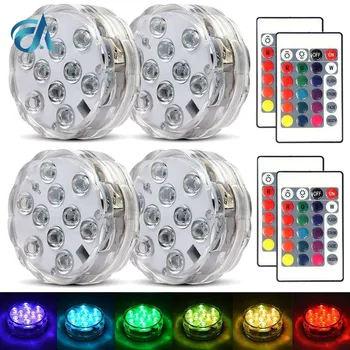 

LED Light Remote Control 16 Colors Underwater Submersible Lamp IP68 Waterproof Outdoor Garden Swimming Pool Bathroom Decoration